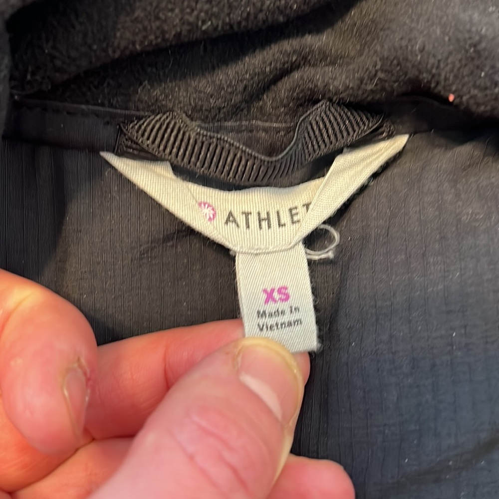 Athleta Softshell Fleece Jacket, Black, Zippered Pockets, Size XS - Picture 6 of 8